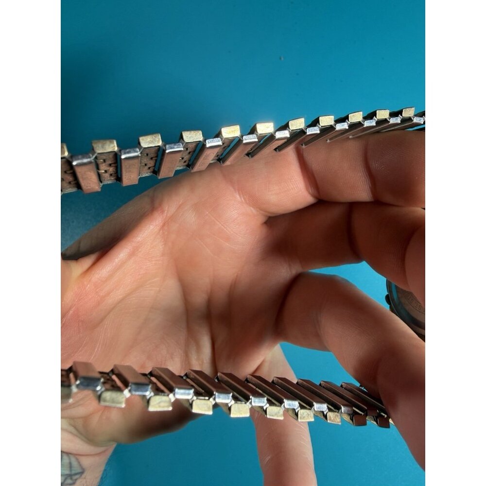 Vintage Seiko 5 23J Automatic Day Date Running Speidel USA 10K RGP Band - Picture 9 of 13